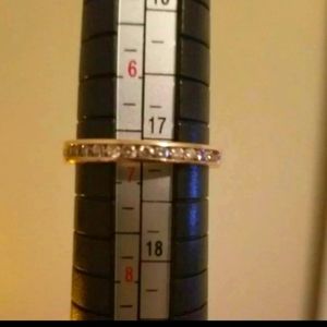 14kt Solid Yellow Gold Diamond Channel Ring